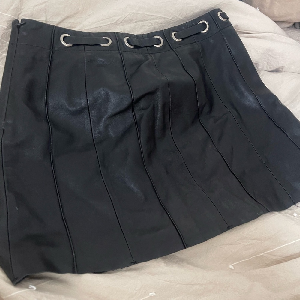 BCBGMaxazria 100% leather shirt size 2.